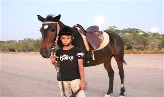 نوجوان 10 ساله بافقی، قهرمان مسابقات اسب سواری استقامت شد