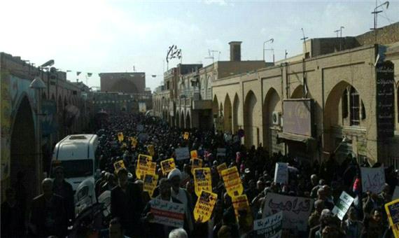 راهپیمایی ضد آمریکایی- ضد صهیونیستی در استان یزد برگزار شد