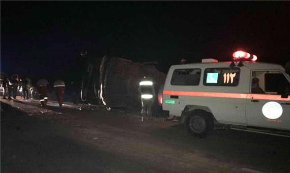 واژگونی اتوبوس در مهریز پنج کشته برجا گذاشت