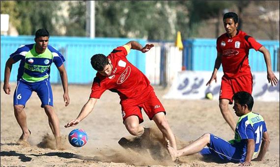 تیم فوتبال ساحلی گلساپوش یزد حریفان خود را در لیگ کشور شناخت