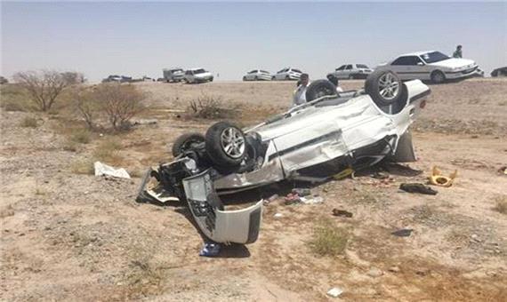 واژگونی خودرو در مهریز یک کشته و چهار زخمی برجا گذاشت