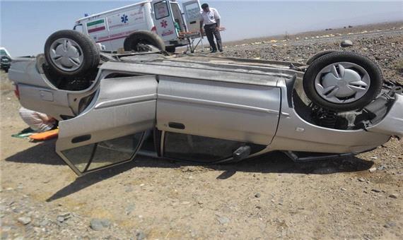 واژگونی پراید در جاده یزد به بافق یک کشته و 2 زخمی برجا گذاشت