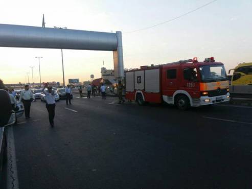 تصادف خونین 7 خودرو در اتوبان تهران-کرج امروز